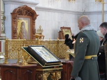 Молебен в честь 200-летия со дня образования внутренних войск МВД России в Спасо-Преображенском Кафедральном соборе