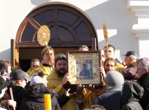 Прибытие  мироточивой иконы Божией Матери «Умягчение злых сердец» в Хабаровск и её встреча в Спасо-Преображенском соборе. 6 ноября 2011 г.
