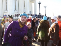 Прибытие  мироточивой иконы Божией Матери «Умягчение злых сердец» в Хабаровск и её встреча в Спасо-Преображенском соборе. 6 ноября 2011 г.