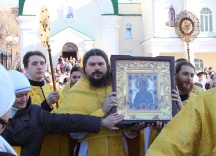 Прибытие  мироточивой иконы Божией Матери «Умягчение злых сердец» в Хабаровск и её встреча в Спасо-Преображенском соборе. 6 ноября 2011 г.