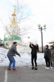 Китайские школьники в ХДС: лапта и встреча с митрополитом Игнатием 24 марта 2016 г.