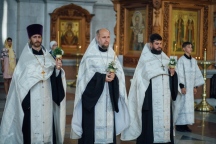 Всенощное бдение в Неделю 9-ю по Пятидесятнице в Спасо-Преображенском кафедральном соборе. 20 августа 2016 г.