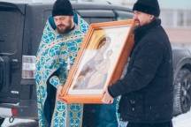 Автомобильный крестный ход с иконой Пресвятой Богородицы «Смоленская» по трассе Хабаровск-Вяземский-Бикин-Хабаровск 19-20 ноября 2016 г.
