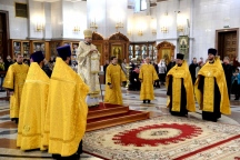 Всенощное бдение в Спасо-Преображенском кафедральном соборе 28 октября 2017 г.