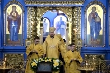 Всенощное бдение в Градо-Хабаровском соборе Успения Божией Матери 18 декабря 2017 г.