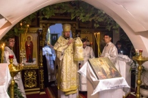 Всенощное бдение в храме преподобных отцов Киево-Печерских Архиерейского подворья в селе Краснореченское 13 января 2018 г.