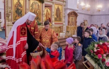 Пасхальная великая вечерня в Спасо-Преображенском кафедральном соборе 08 апреля 2018 г.