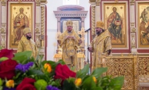 Божественная литургия в Спасо-Преображенском кафедральном соборе в день празднования 1030-летия Крещения Руси  28 июля 2018 г.