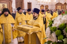 Божественная литургия в Спасо-Преображенском кафедральном соборе 18 ноября 2018 г.