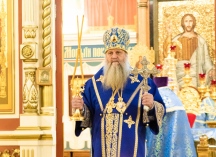 Божественная литургия в Спасо-Преображенском кафедральном соборе 15 февраля 2024 г.