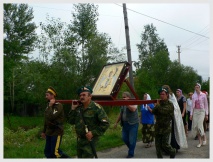 Крестный ход с образом Албазинской иконы Божией Матери в Еврейской АО